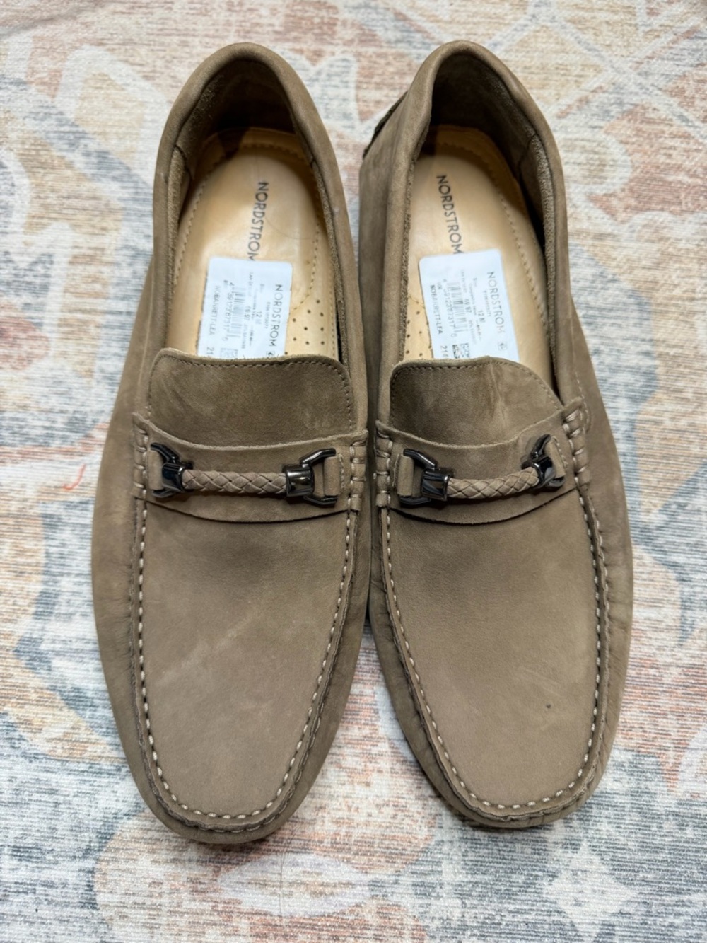 Nordstrom Men’s Taupe Suede Bit Loafers